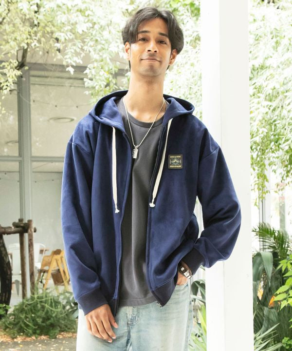 Hawaiian Landscape Embroidered Zip Hoodie - SURF＆Palms