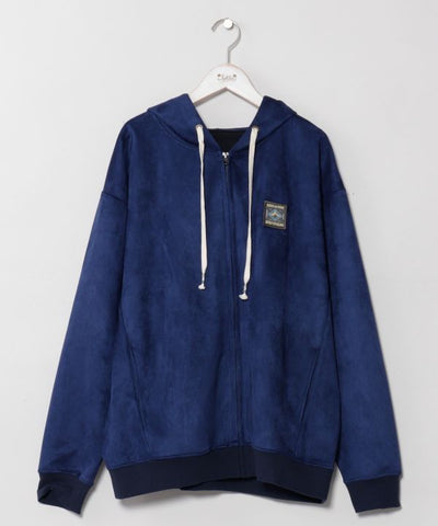 Hawaiian Landscape Embroidered Zip Hoodie - SURF＆Palms