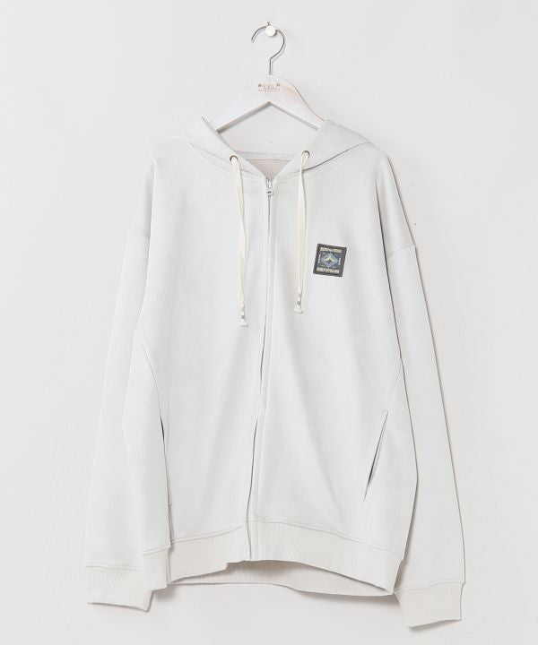 Hawaiian Landscape Embroidered Zip Hoodie - SURF＆Palms