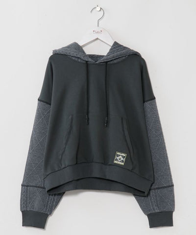 Embroidered Flocked Knit Hood Top - SURF＆Palms
