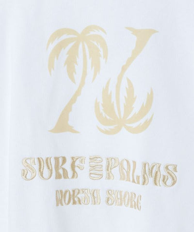 Embroidered Flocked Knit Hood Top - SURF＆Palms