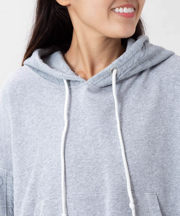 Embroidered Flocked Knit Hood Top - SURF＆Palms