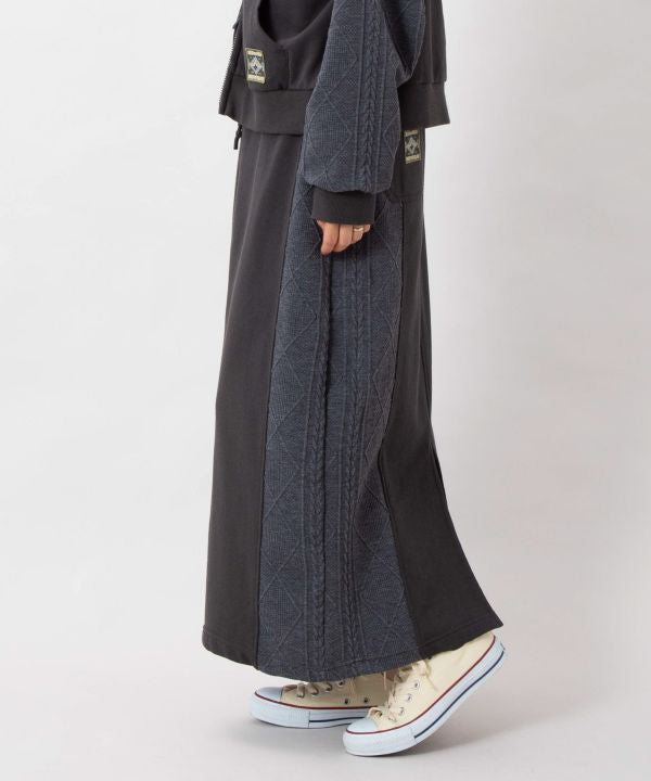 Hawaiian Embroidered Knit Long Skirt - SURF＆Palms
