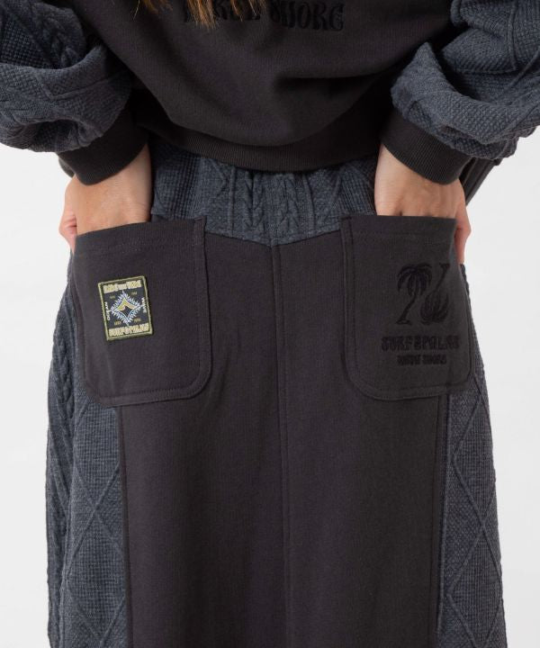 Hawaiian Embroidered Knit Long Skirt - SURF＆Palms