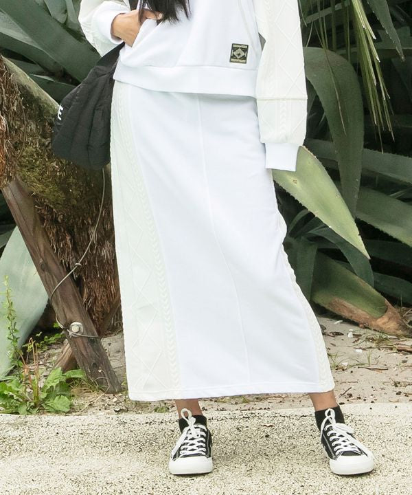Hawaiian Embroidered Knit Long Skirt - SURF＆Palms