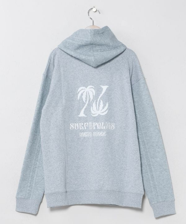 Embroidered Flocked Knit Hood Top - SURF＆Palms