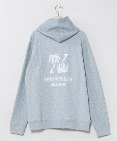 Embroidered Flocked Knit Hood Top - SURF＆Palms