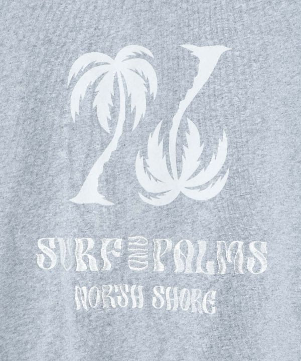 Embroidered Flocked Knit Hood Top - SURF＆Palms