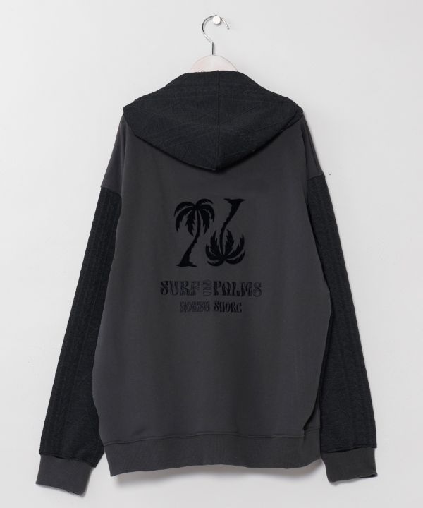 Hawaiian Embroidered Knit Zip Up Hoodie - SURF＆Palms