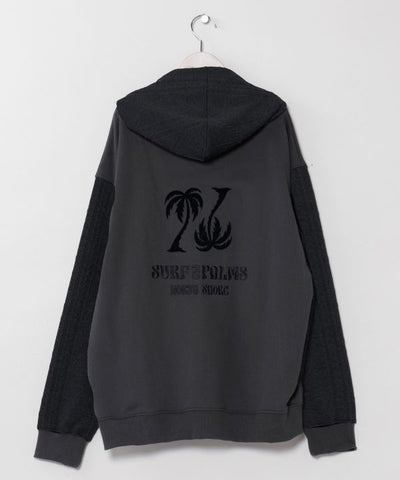 Hawaiian Embroidered Knit Zip Up Hoodie - SURF＆Palms