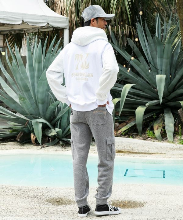 Hawaiian Embroidered Knit Zip Up Hoodie - SURF＆Palms