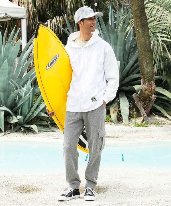 Hawaiian Embroidered Knit Zip Up Hoodie - SURF＆Palms