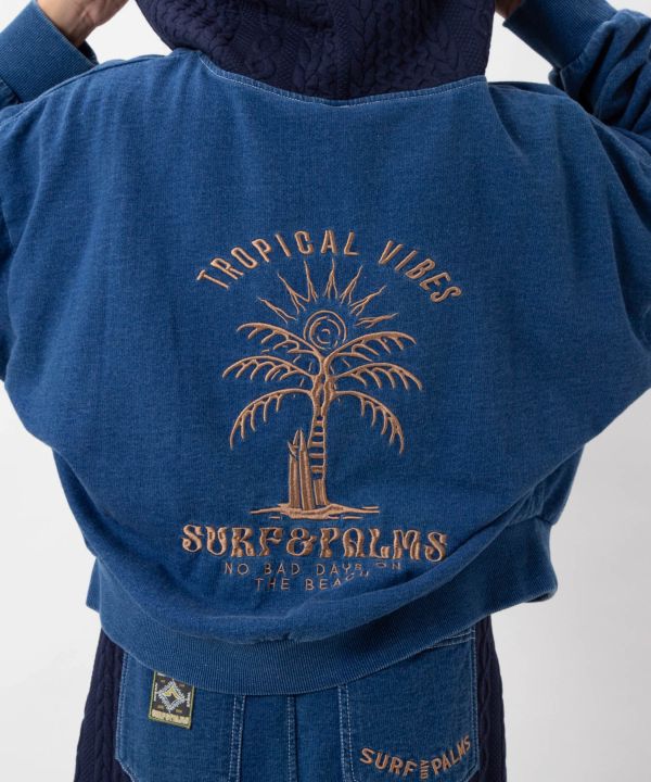 Washed Knit Hooded Top - SURF＆Palms