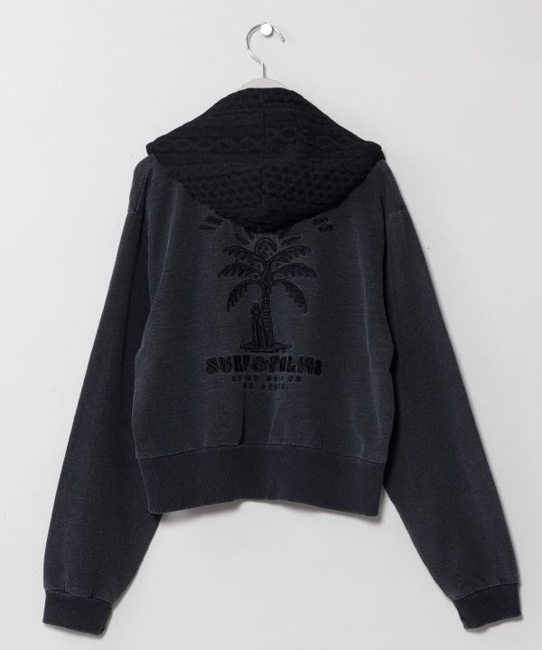 Washed Knit Zip Hoodie - SURF＆Palms