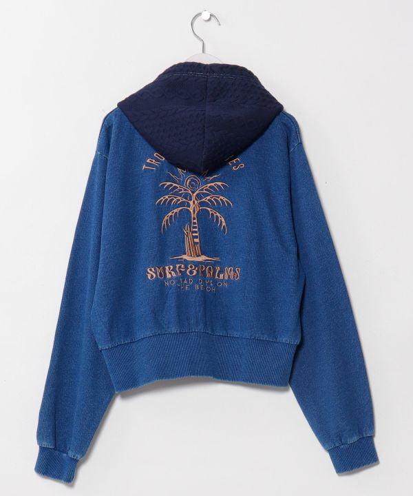 Washed Knit Zip Hoodie - SURF＆Palms