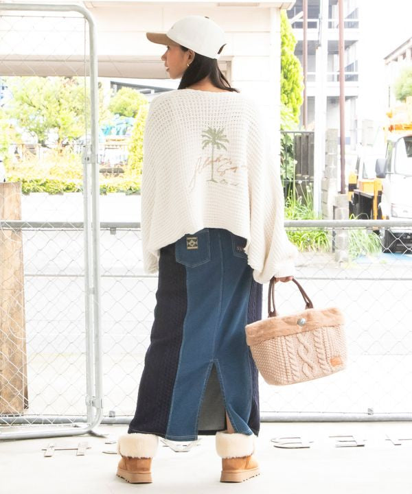 Washed Knit Long Skirt - SURF＆Palms