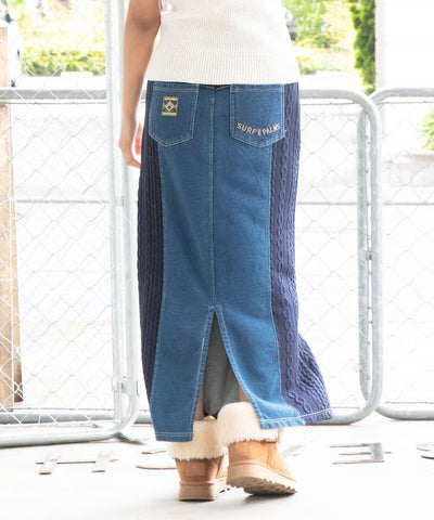 Washed Knit Long Skirt - SURF＆Palms