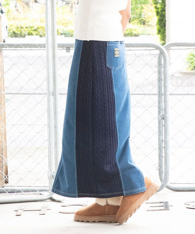 Washed Knit Long Skirt - SURF＆Palms