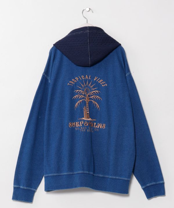 Washed Logo Knit Hoodie - SURF＆Palms