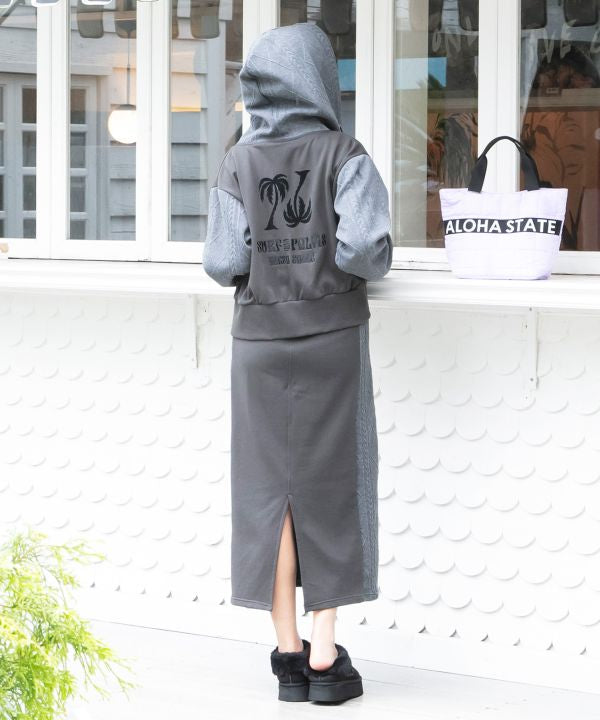 Embroidered Knit Hoodie Dress Set - SURF＆Palms