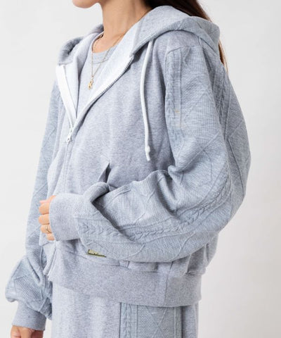 Embroidered Knit Hoodie Dress Set - SURF＆Palms
