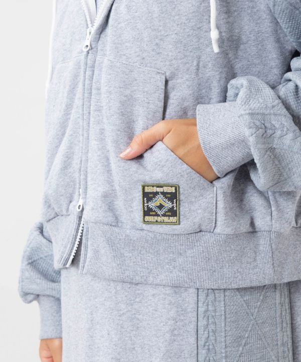 Embroidered Knit Hoodie Dress Set - SURF＆Palms