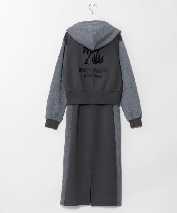 Embroidered Knit Hoodie Dress Set - SURF＆Palms