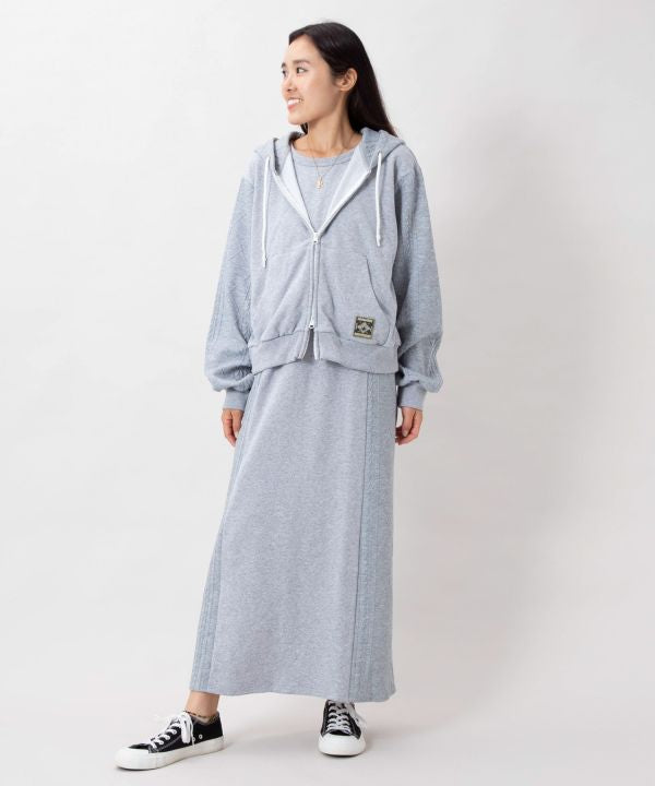 Embroidered Knit Hoodie Dress Set - SURF＆Palms