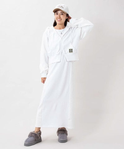 Embroidered Knit Hoodie Dress Set - SURF＆Palms