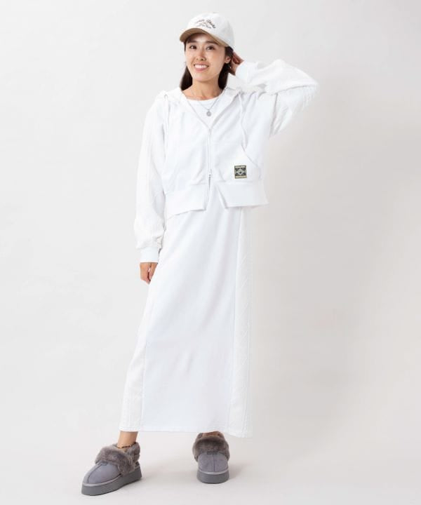 Embroidered Knit Hoodie Dress Set - SURF＆Palms