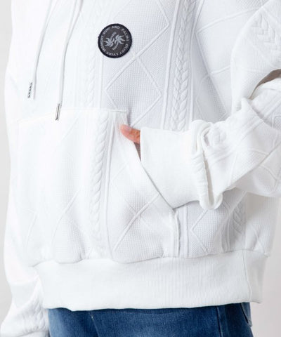SURF＆Palms Embroidered Knit Hooded Top