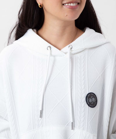 SURF＆Palms Embroidered Knit Hooded Top