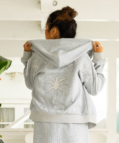 Embroidered Knit Hoodie and Dress Set - SURF＆Palms