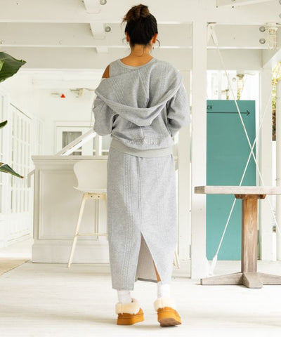 Embroidered Knit Hoodie and Dress Set - SURF＆Palms