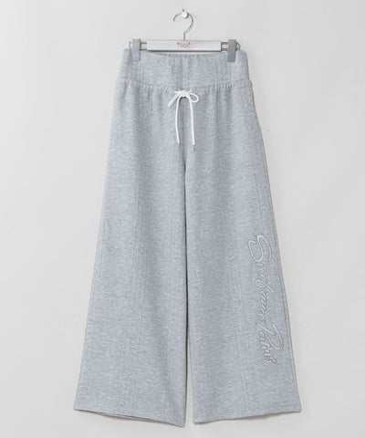 Embroidered Textured Knit Pants - SURF＆Palms by Kahiko - Ametsuchi