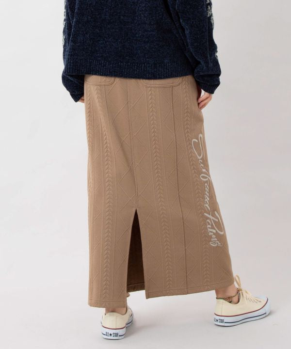 Embroidered Knit Effortless Skirt - SURF＆Palms
