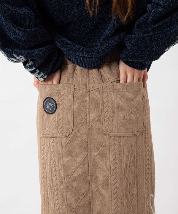 Embroidered Knit Effortless Skirt - SURF＆Palms