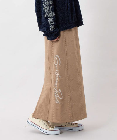 Embroidered Knit Effortless Skirt - SURF＆Palms