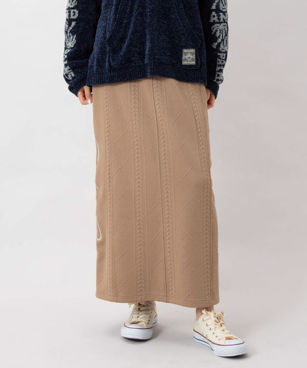 Embroidered Knit Effortless Skirt - SURF＆Palms