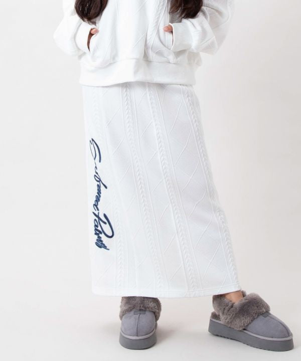 Embroidered Knit Effortless Skirt - SURF＆Palms