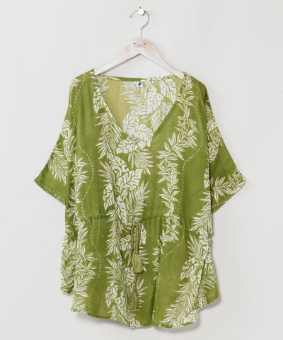 Lei Print UV Protection Rayon Top