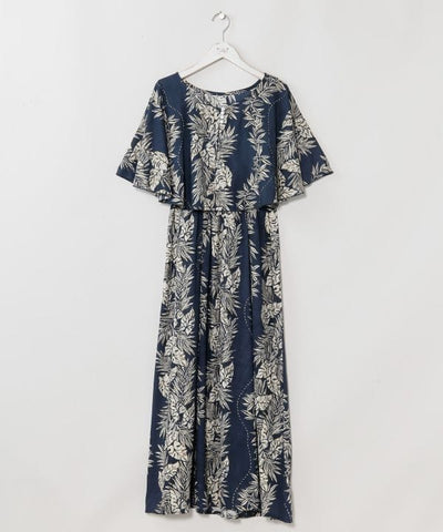 Lei Print Dress Cape Set