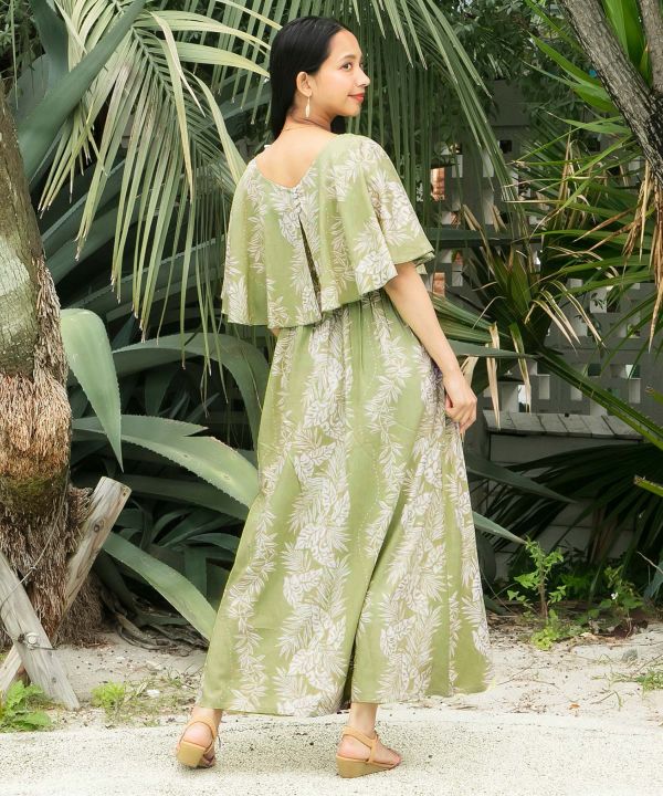 Lei Print Dress Cape Set