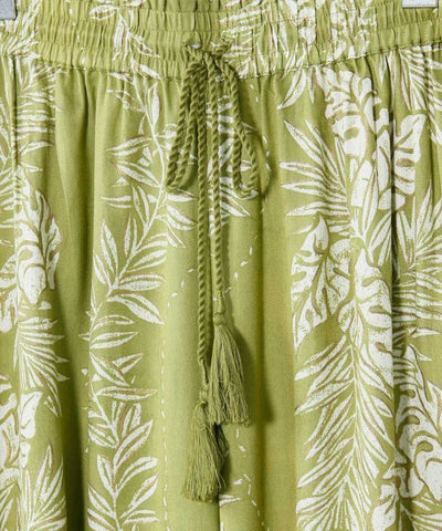 Lei Print Wide Leg Pants