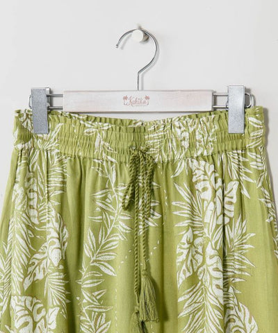 Lei Print Wide Leg Pants