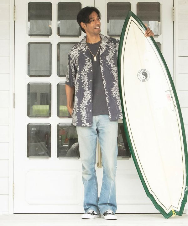 Lei Print Rayon Aloha Shirt