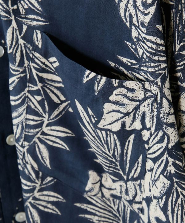 Lei Print Rayon Aloha Shirt