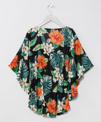 Botanical Print UV Protection Rayon Top