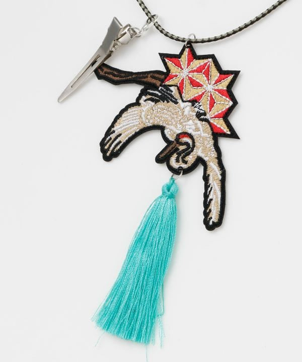 Semamori Embroidered Tassel Necklace by Kaya - Ametsuchi