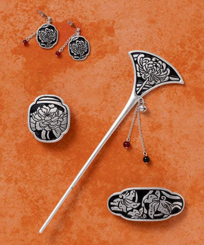 Japanese Zogan Motif Hairpin by Kaya - Ametsuchi